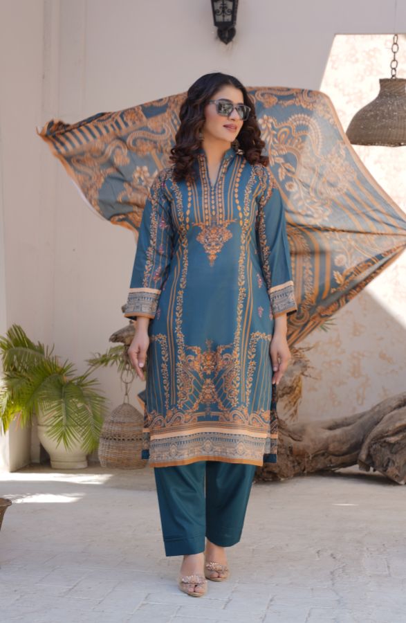 Pima Digital Printed Lawn  BR-1409