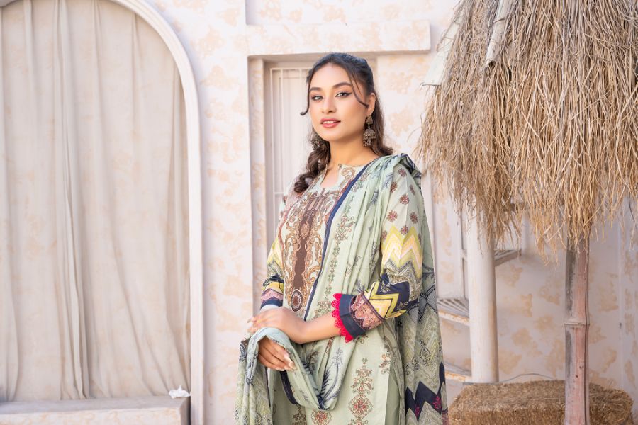 Pima Digital Printed Lawn  BR-1411