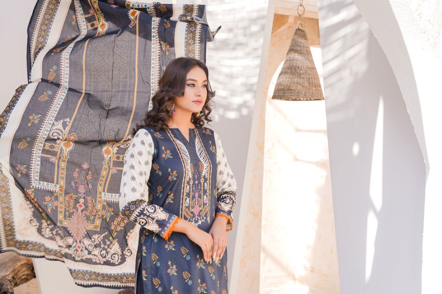 Pima Digital Printed Lawn  BR-1412