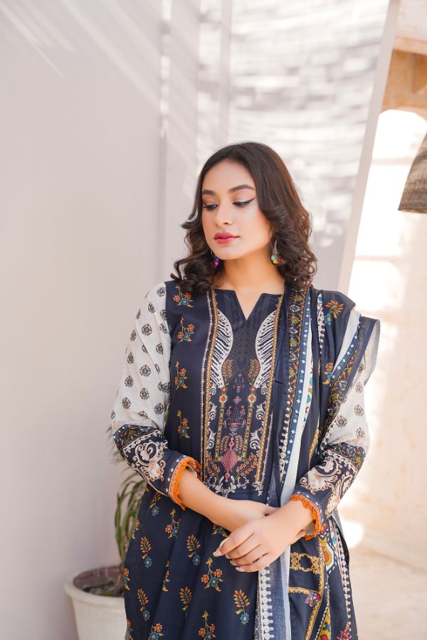 Pima Digital Printed Lawn  BR-1412