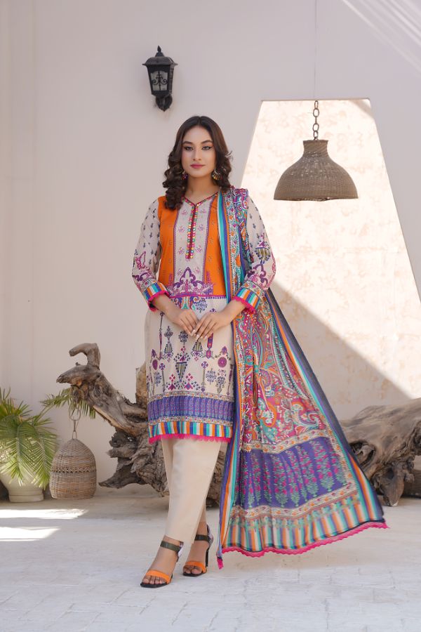 Pima Digital Printed Lawn  BR-1413