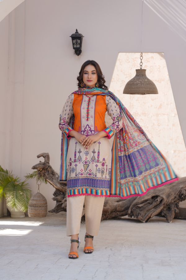 Pima Digital Printed Lawn  BR-1413