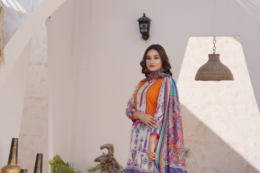 Pima Digital Printed Lawn  BR-1413