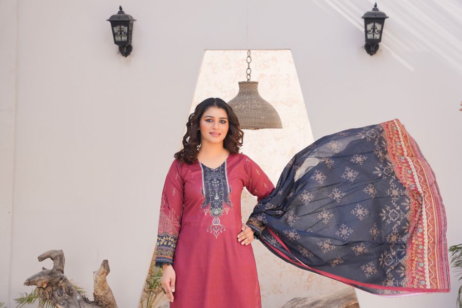 Pima Digital Printed Lawn  BR-1415