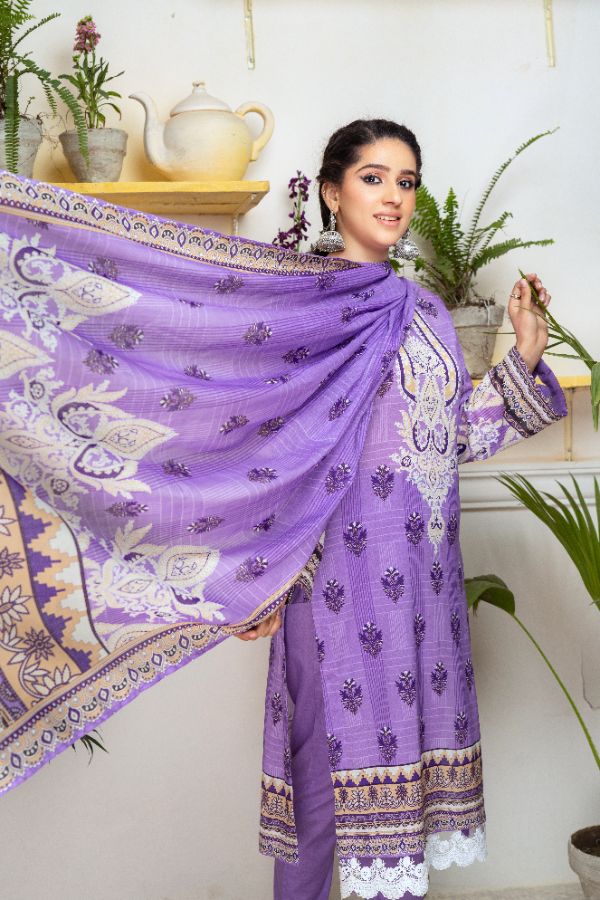 Hoor Digital Printed Lawn BR-1297