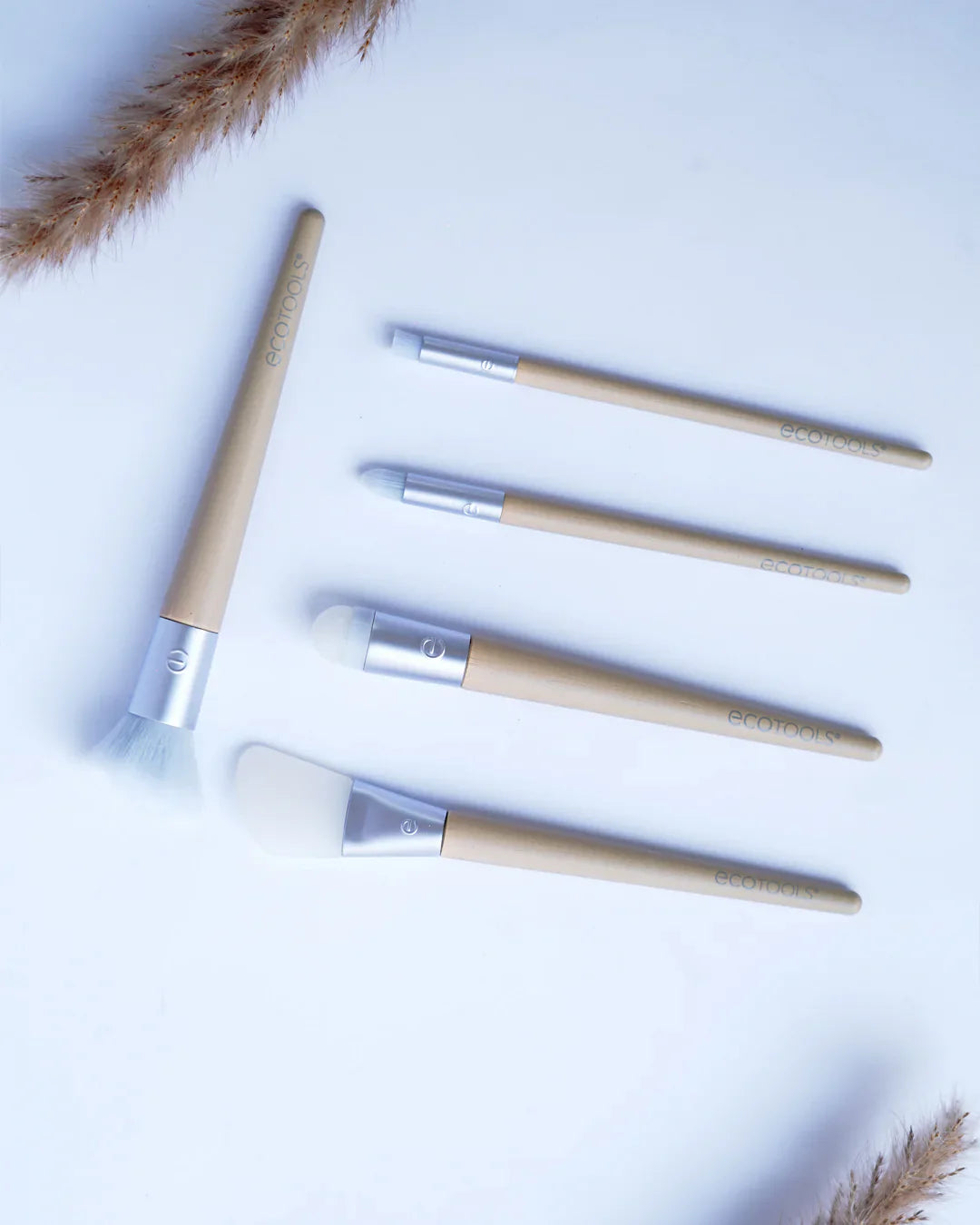 EcoTools #3218 Elements Hydro-Glow Kit - 5-Piece Brush Set for Hygienic, Hands-Free Skincare Application