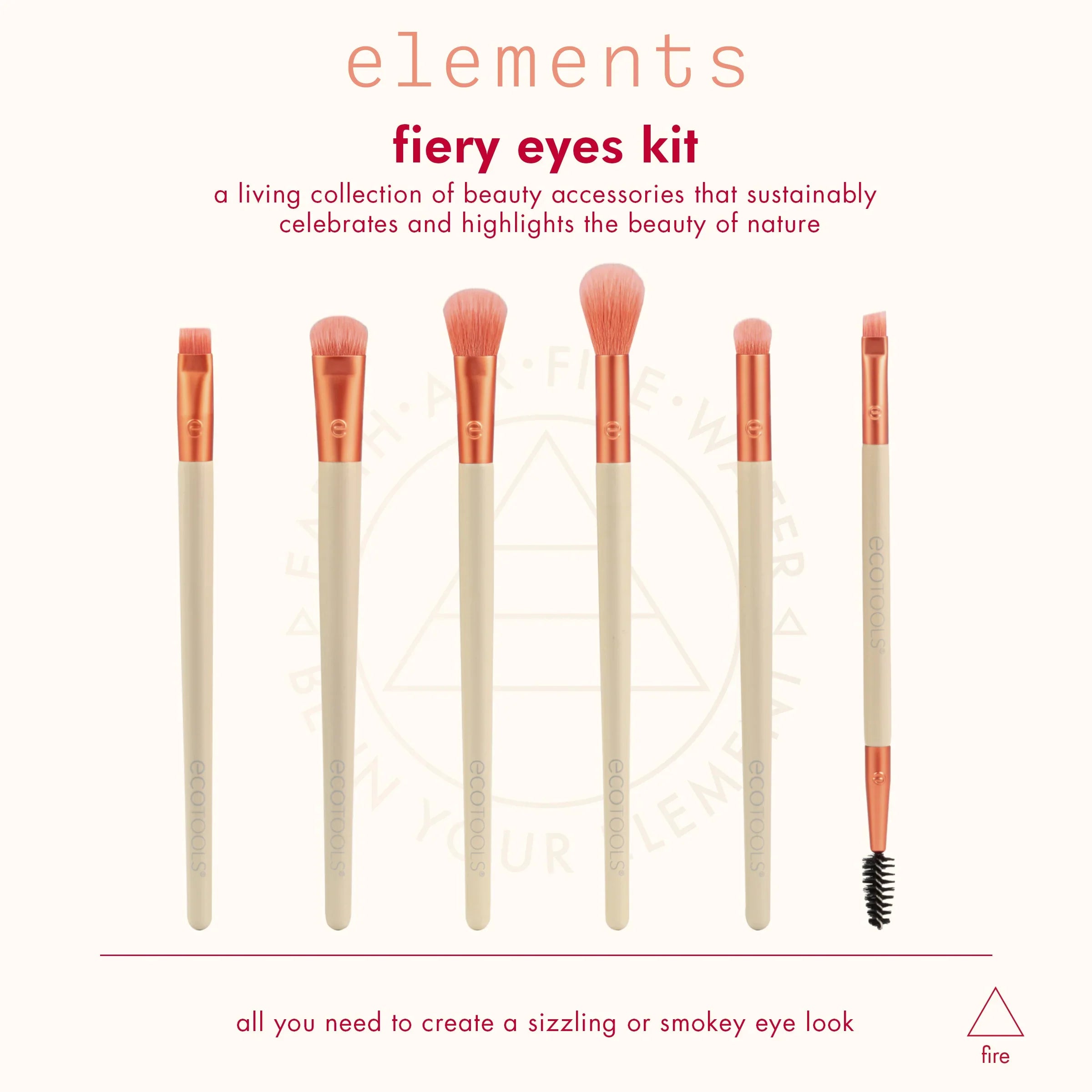 Elements #3219 Fiery Eyes Makeup Brush Kit Eco Tools
