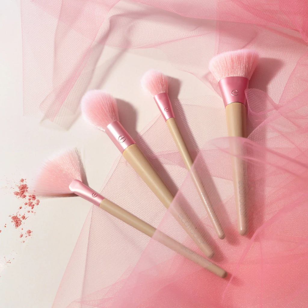 EcoTools #3217 Elements Wind-Kissed Finish Kit - 4-Piece Brush Set for Sculpted Glow & Natural Flush