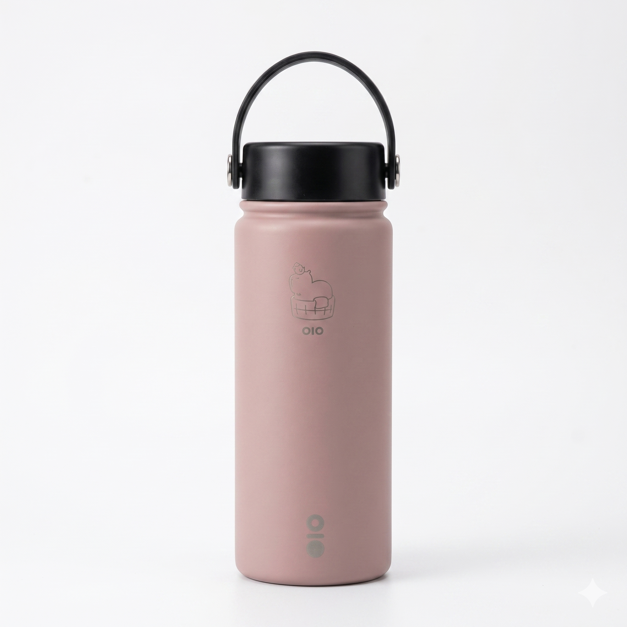 Brio Bottle, specifically a vacuum-insulated stainless steel water bottle (Peach)