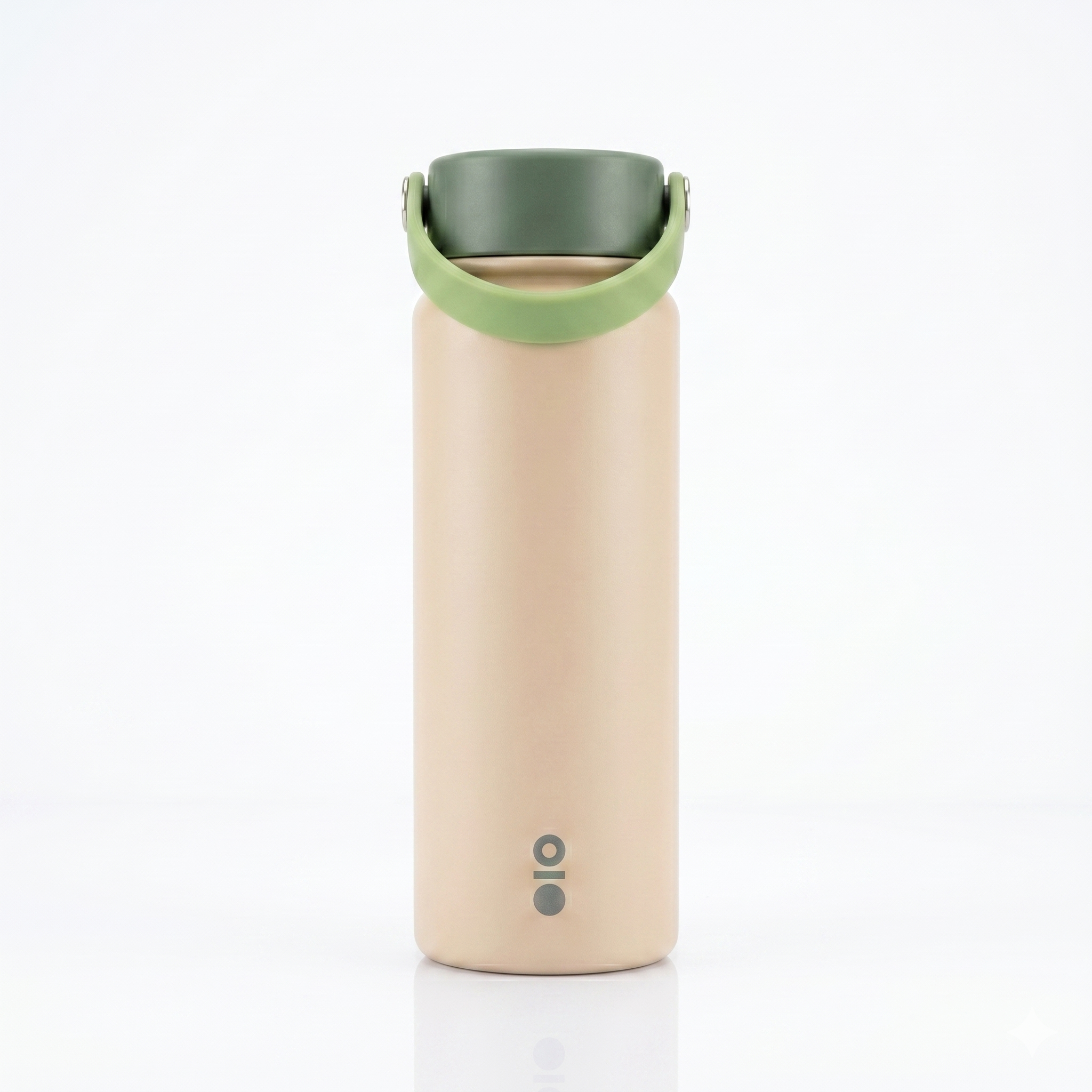 Brio Bottle, specifically a vacuum-insulated stainless steel water bottle (Camel)