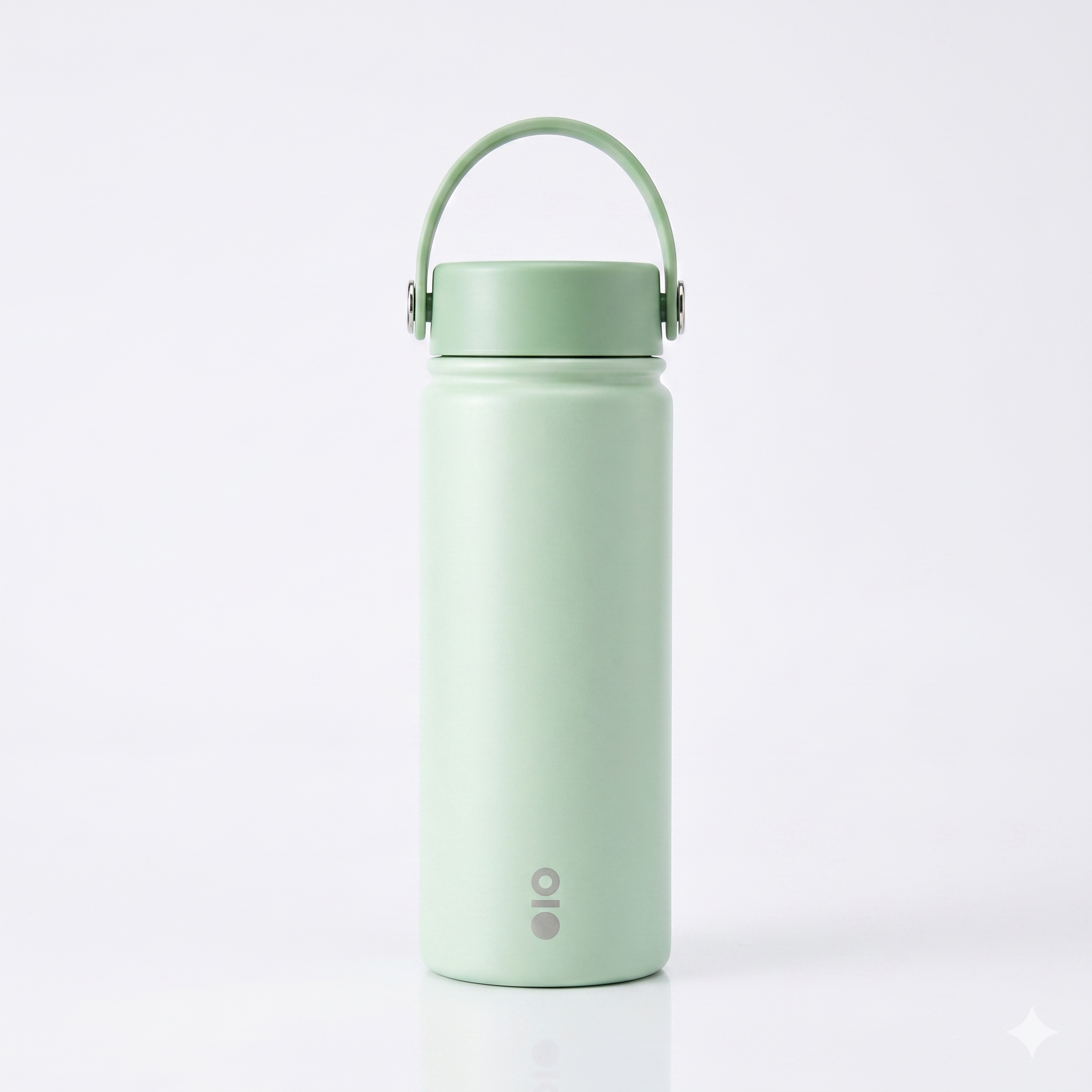 Brio Bottle, specifically a vacuum-insulated stainless steel water bottle (Light Green)