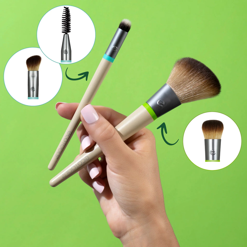 Eco Tools #3128 Interchangeable™ Daily Essentials brush set with case