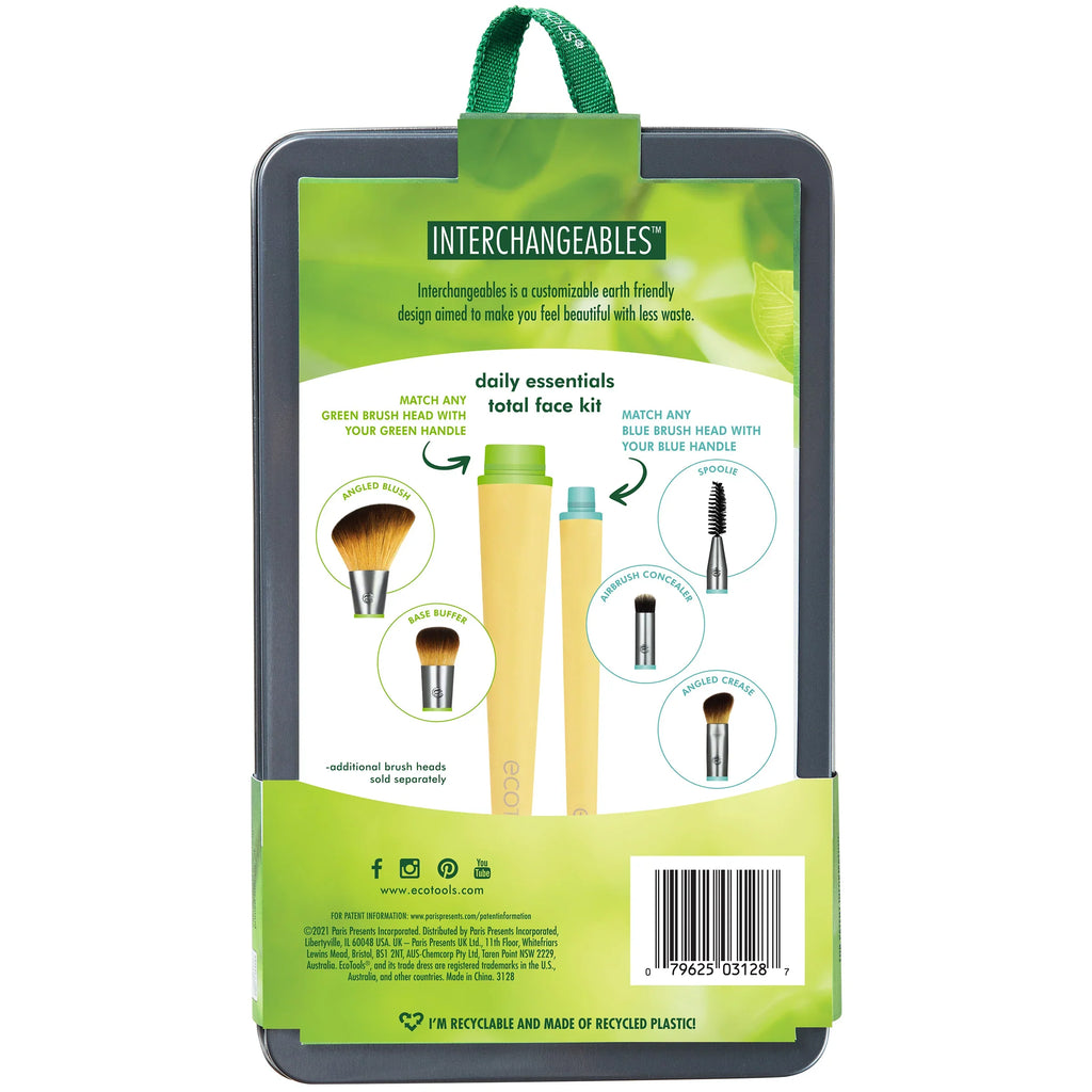 Eco Tools #3128 Interchangeable™ Daily Essentials brush set with case