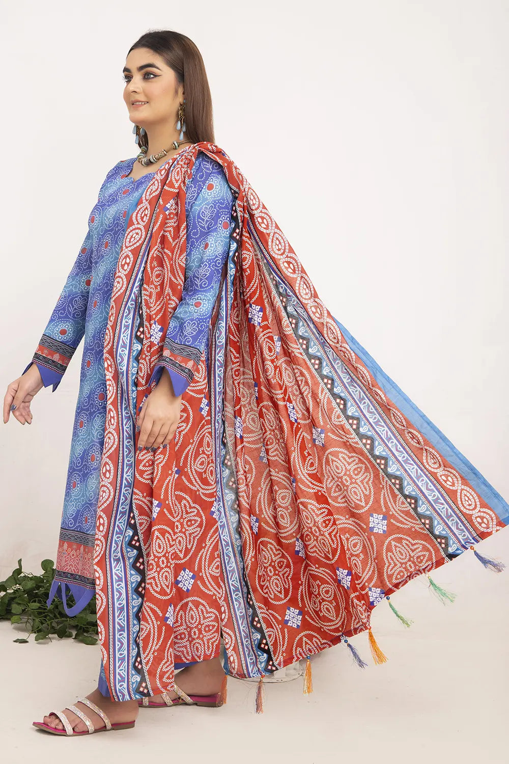 Chunri Digital Printed Slub Lawn PR-2701