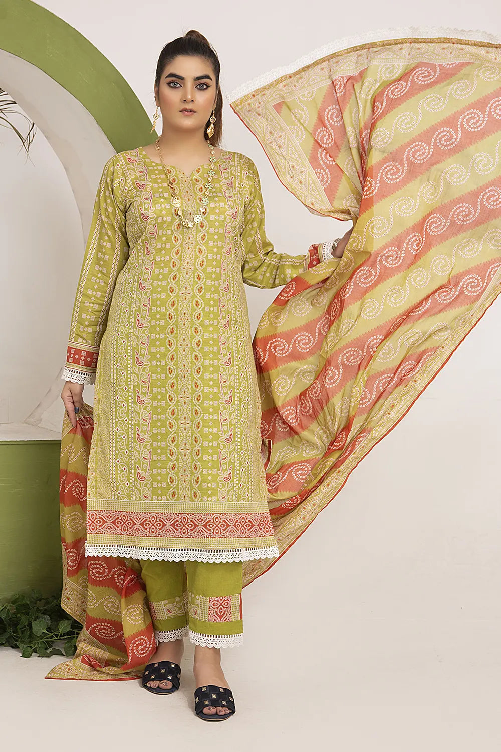 Chunri Digital Printed Slub Lawn PR-2702