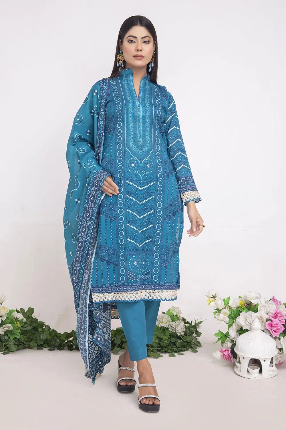 Chunri Digital Printed Slub Lawn PR-2703