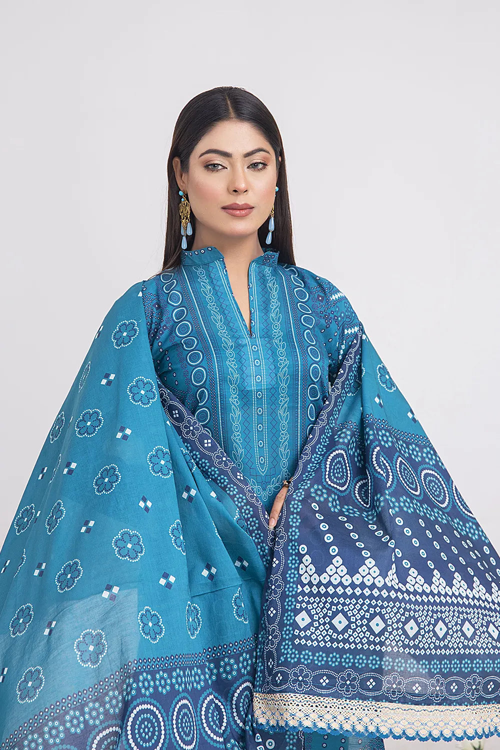 Chunri Digital Printed Slub Lawn PR-2703