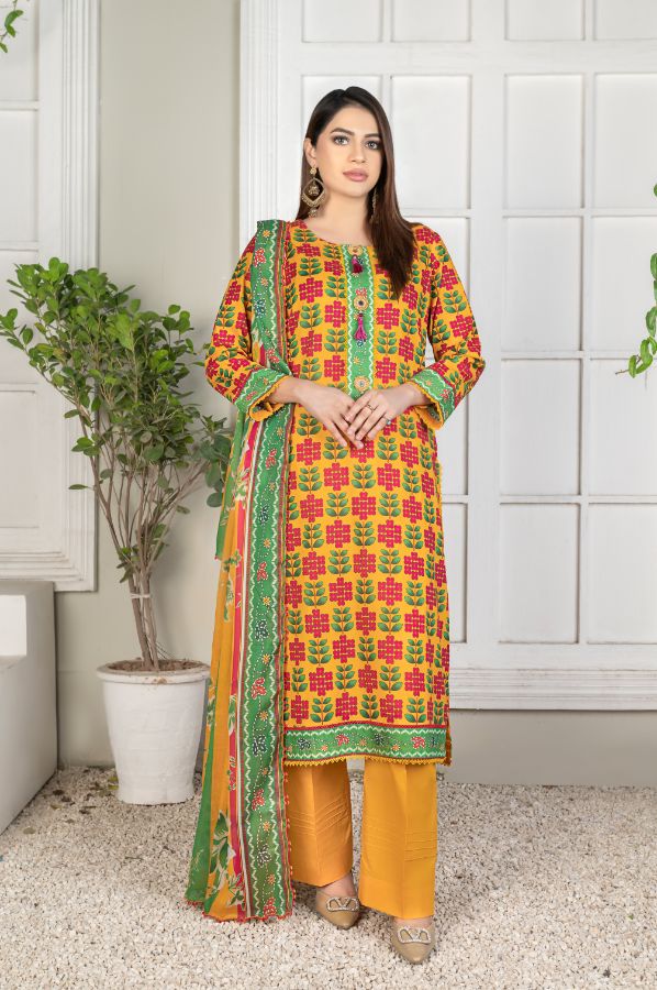 Reet Digital Printed Lawn BR-1397