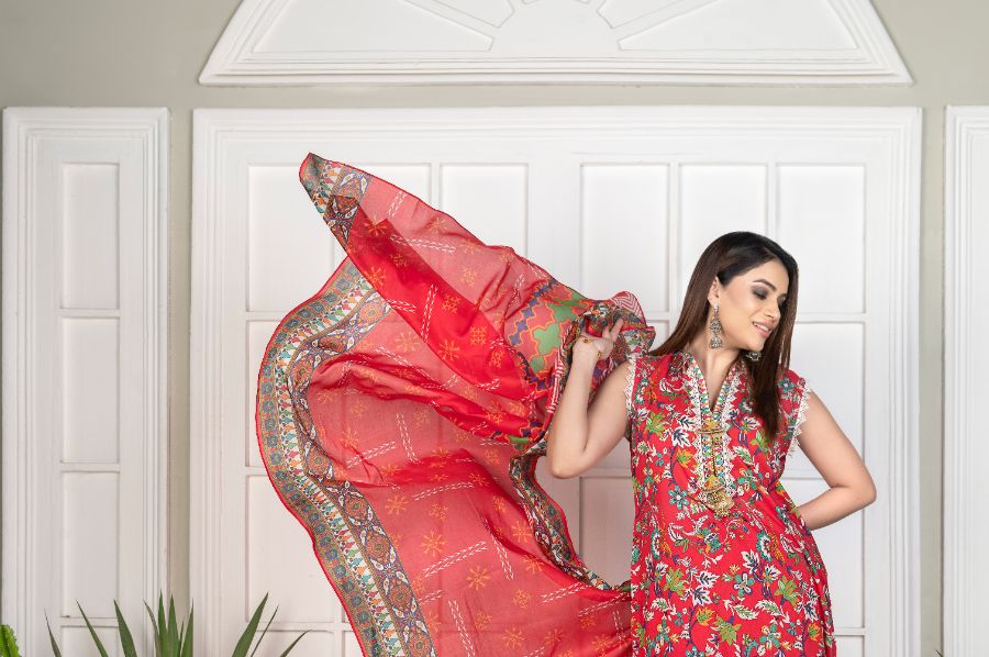 Reet Digital Printed Lawn BR-1401