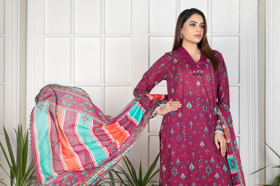 Reet Digital Printed Lawn BR-1401